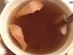 brown sugar and ginger tea--YUM! and so good for you too!